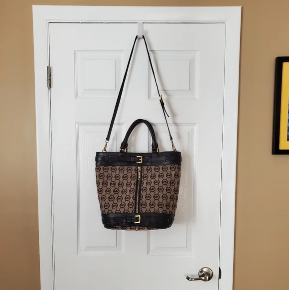 Michael Kors Monogrammed Canvas Handbag - Picture 1 of 16